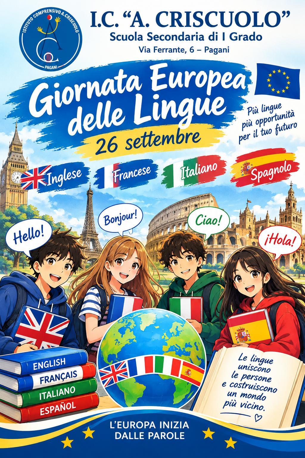 26 SETTEMBRE – GIORNATA EUROPEA DELLE LINGUE